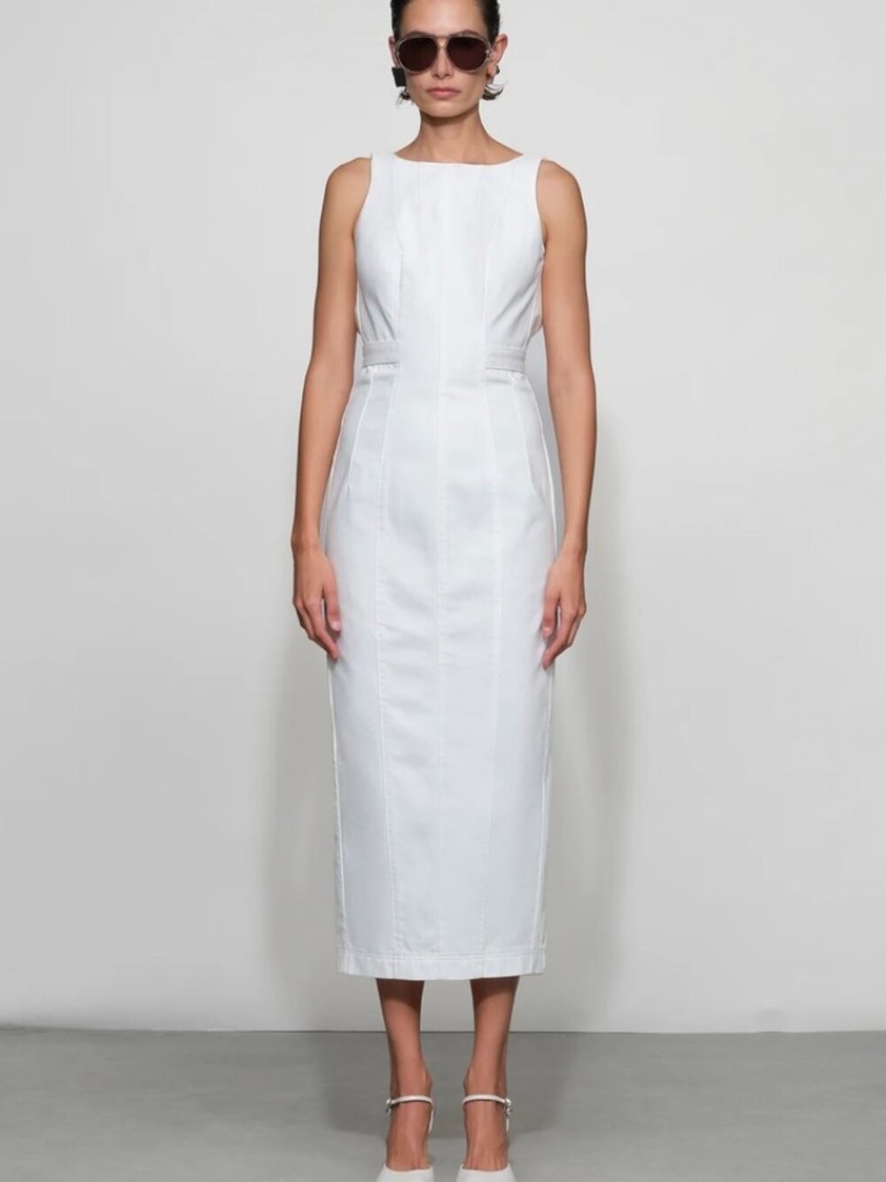 ET OCHS Farley Denim Midi Dress